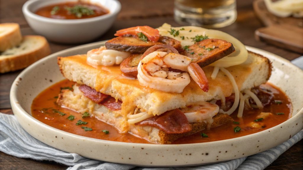 Seafood Francesinha in portugal